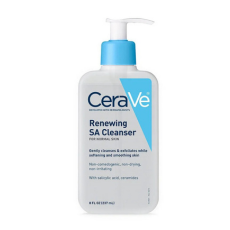 CeraVe SA Renewing Cleanser with Salicylic Acid – Gentle Exfoliating Face Wash & Makeup Remover