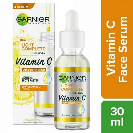 Garnier Bright Complete Vitamin C Booster Serum – 30x Vitamin C & Yuzu Lemon Extract for Spotless, Radiant & Glowing Skin