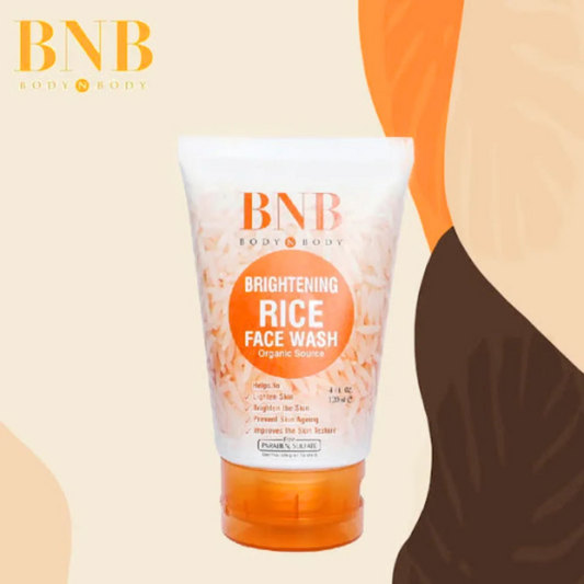 BNB Rice Face Wash – Organic Brightening & Deep Cleansing Formula with Fermented Rice Water & Vitamin E