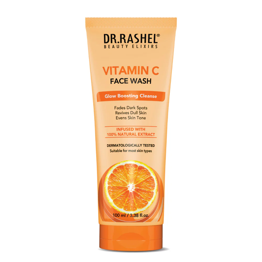 Dr Rashel Vitamin C Brightening Face Wash – Deep Cleansing & Anti-Aging Facial Cleanser with Hyaluronic Acid & Niacinamide